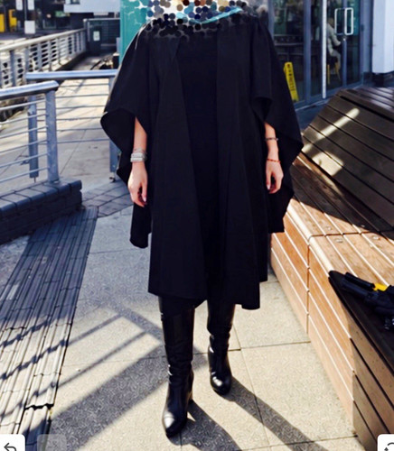 Women black leather - black,