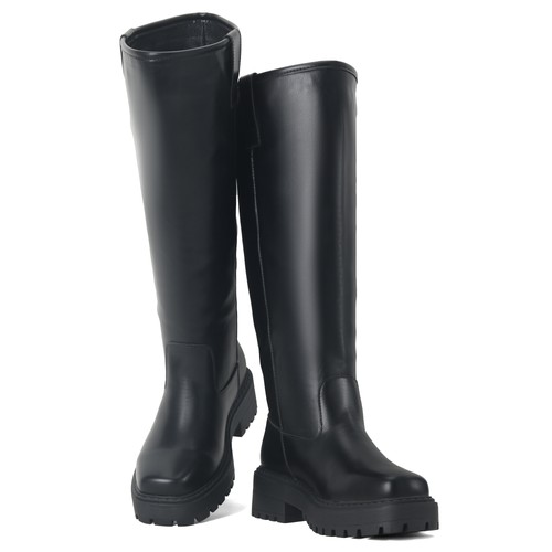 Women knee high black - knee-high, boots