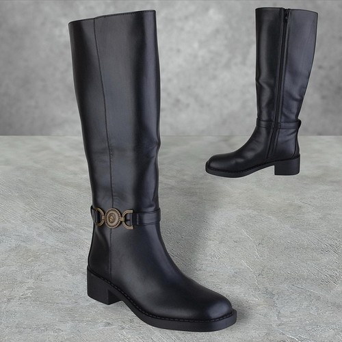 New womens ladies black knee - new,