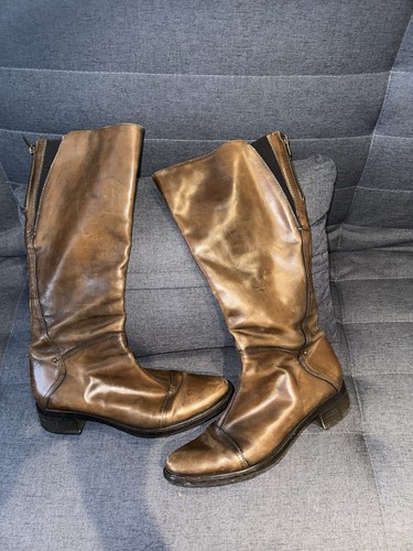 Ladies knee high brown - high,